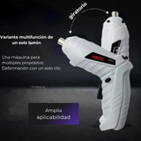 Destornillador Inalámbrico Eléctrico Recargable 47 Piezas - Gris