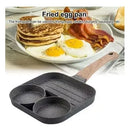 Sarten 3 Compartimientos Divisiones Huevos Pancakes Desayuno Gris