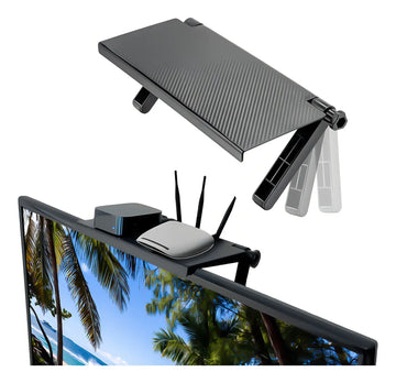 Soporte de estante ajustable para monitor y TV Ikaza, color negro