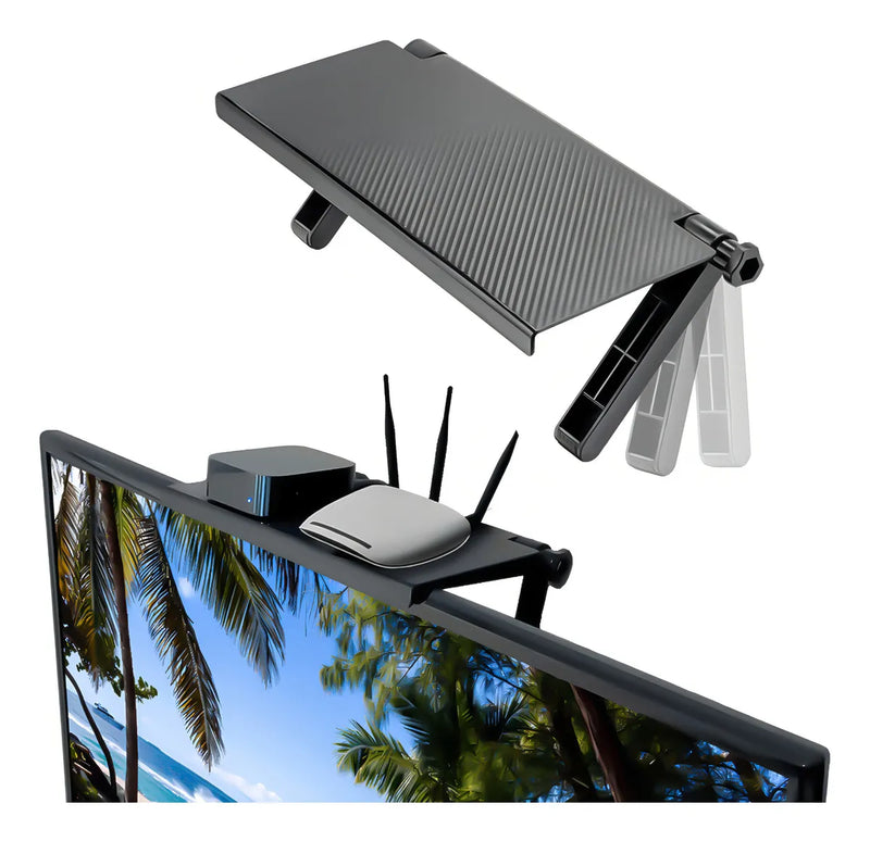 Soporte de estante ajustable para monitor y TV Ikaza, color negro