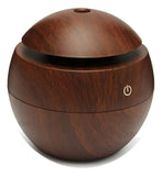 Difusor Aromas USB Humidifer 130ml Ultrasonico Madera Oscuro Esfera