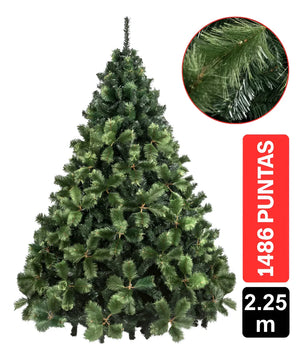 Pino Nevada Árbol De Navidad 2.25m Para Decoración Navideña Verde Claro
