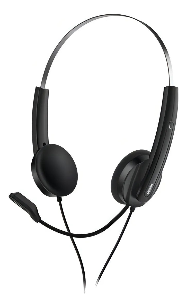 Auriculares Con Micrófono Genius Hs-220u Usb Color Negro