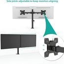 Soporte Para 2 Monitores Doble Dual Escritorio Wali M002-32 Negro Tamaño de 13" a 32"