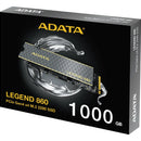 Disco Solido Adata Ssd 1tb Legend 860 Pcie Gen4 X4 M.2 2280 Gris