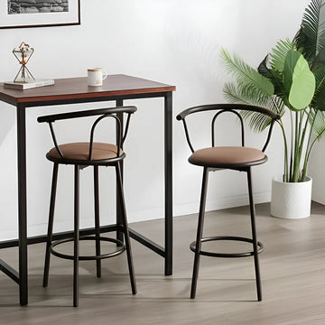 Silla Alta De Bar Giratoria Silla Para Bar Alta Premium Color Cafe