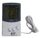 Termohigrometro Digital Termometro Reloj Sonda Ta318