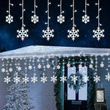 Luces De Copos De Nieve Navideños, 264 Led 17 22ft Con 22 Go