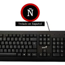 Kit de teclado y mouse Alámbrico Genius KM-160 de color negro- En español