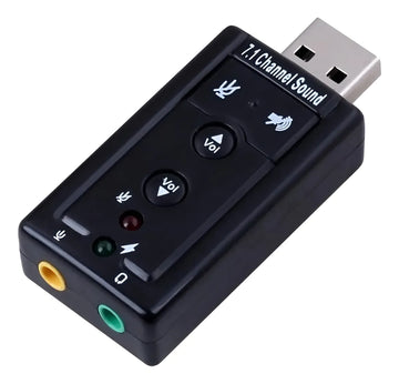 Tarjeta De Sonido Usb 7.1 Externo Con Control De Volumen