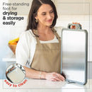 Tabla De Picar Alimentos Grande Acero Inoxidable Y Afilador Lisa Gris