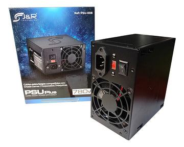 Fuente De Poder Para Pc J&r Psu 008 780w Cables Extra Largos Negro