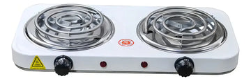 Estufa Eléctrica De 2 Puesto (2000w) Hot Plate Color Blanco