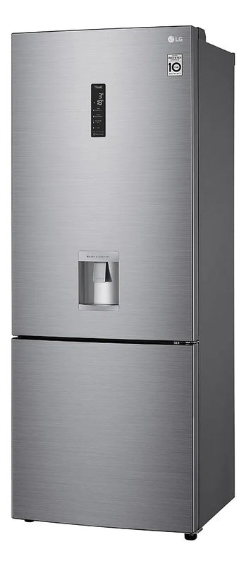 Nevera Lg Bottom Freezer 461lt Tecnología Naturefresh Plata Plateado