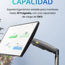 Soporte Ergonomico Monitor Grandes Pantallas Conector Usb Carbón Mate