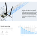 Tarjeta Red Pcie Ax3000 Wifi 6 Bluetooth 5.2 Mercusys Ma80xe