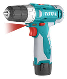 Taladro Percutor Inalambrico 12v 1500 Rpm Bateria Maletin Color Turquesa Frecuencia 50 60hz Total Tools Tidli12202 220v