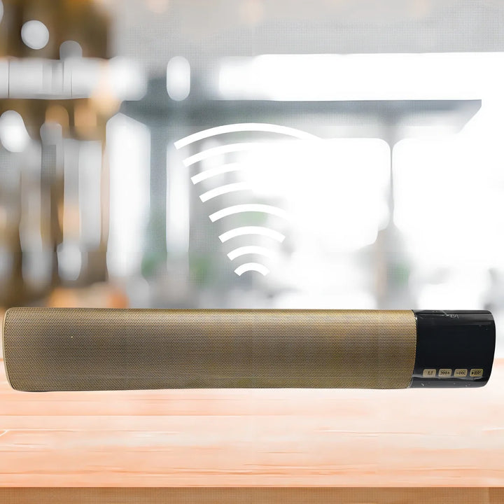 Parlante Speaker B28S portátil con bluetooth dorado