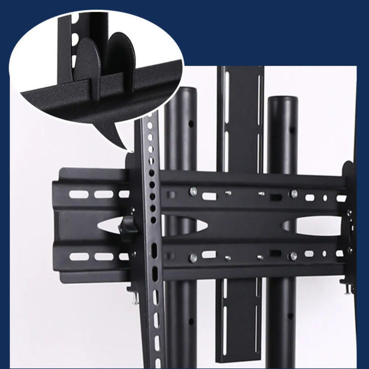 Soporte Tv Pedestal Móvil Con Ruedas Para Tv 32 A 70 Pulgada Negro