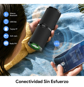 Bocina Bluetooth Portátil 1hora Boc060 Color Negro