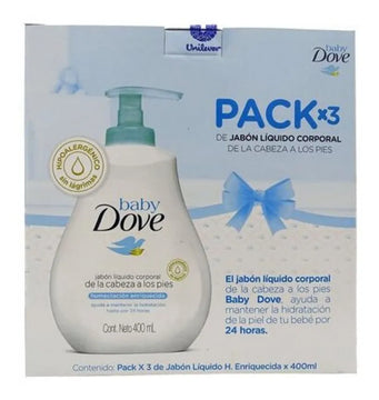 Dove Baby Jabón Líquido 3 Und