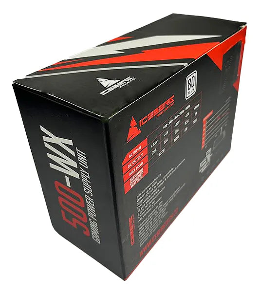 Fuente De Poder Gamer Iceberg 500 Wx Retail Real Blanco
