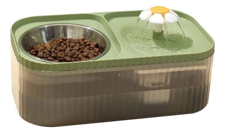 Plato Doble Mascotas Dispensador Agua Automático Puerto Usb Diseño