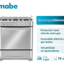 Estufa De Piso A Gas 76 Cm 6 Quemadores Mabe Emc7630nfx0 Color Plateado