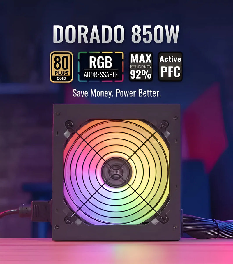 Fuente de poder para PC Aerocool Advanced Technologies Dorado 850W 850W rgb