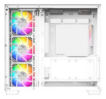Chasis Gamer Xyz Qubex White | Argb | Atx | 4 Fans | Type C Blanco