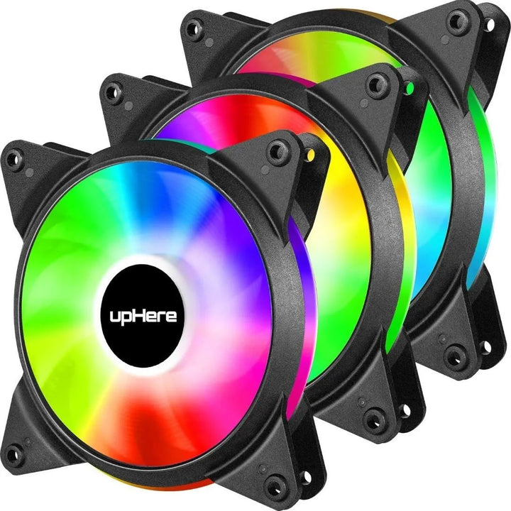 Uphere Paquete X3 Ventiladores Para Pc Cpu Luminoso Rgb