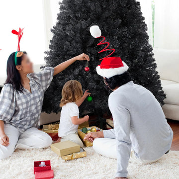 Yaheetech - Arbol De Pino Artificial De Halloween Negro De 6