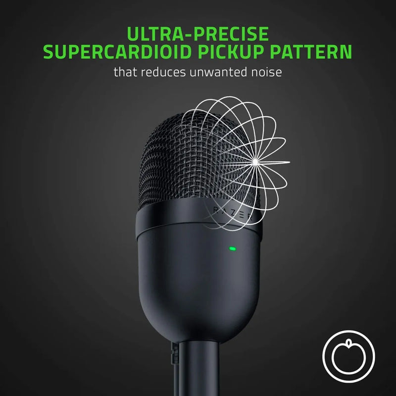 Micrófono Usb Gamer Razer Seiren Mini Compact Supercardioide Negro Clásico
