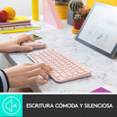 Logitech K380 Teclado Bluetooth Multi dispositivo Rosado Color del teclado Rosa Idioma Español