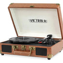 Victrola Vintage Tocadiscos Portatil De Maleta Con Bluetooth Brown