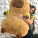 Capibara De Peluche Grande Realista Bonito Gigante 90cm Color Marrón Claro