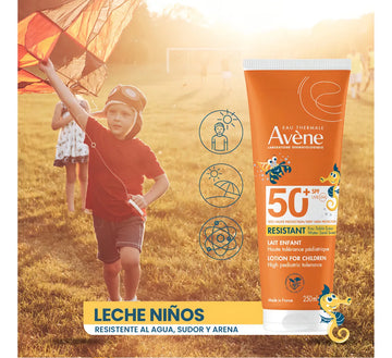 Protector Solar Avène Niños FPS 50+ Leche 250 ml Resistente