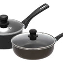 Set Sartén Jumbo 24cm + Perol 16cm Imusa Smart Negro