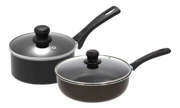 Set Sartén Jumbo 24cm + Perol 16cm Imusa Smart Negro