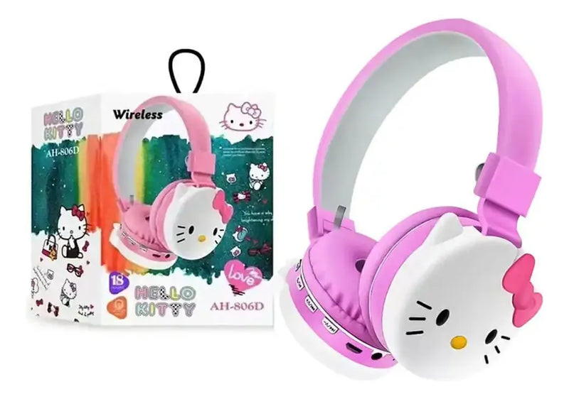 Audifonos Diadema Mario, Bluetooth, Micro Sd, Fm, Acolchada Hello Kitty