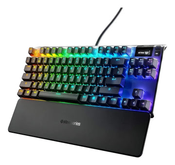 Teclado SteelSeries Apex QWERTY QX2 Red inglés US color negro con luz RGB