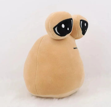 Pou Peluche Mi Mascota Alíen 25cm +moño Regalo Y Perfumadito Marrón
