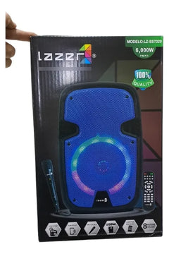 Parlante Profecional Bluetooth Usb Fm 8 Pulgadas Recargable Negro