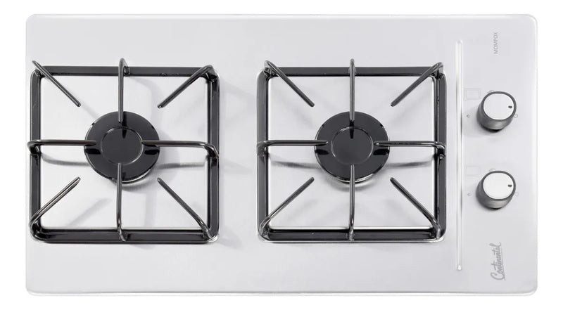 Estufa De Empotrar Acero Inoxidable 2pt Gas Natural 5432 Color Gris
