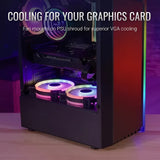 Gabinete Chasis Gamer Aerocool Bionic Fan Y Tira Rgb Vidrio Color Blanco