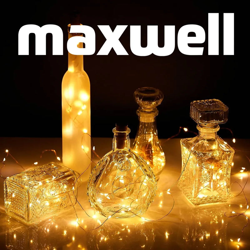 Luces Led Guirnalda Con Corcho Botella Hada X10 Unidades Calida