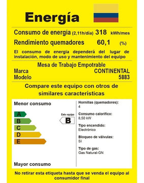 Estufa De Empotrar Vidrio Templado Negro Gas Propano 5890