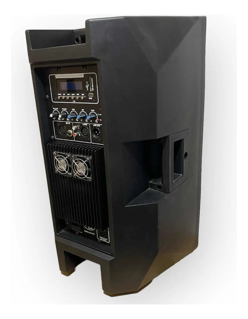 Parlante Activo Audio Sound 12 Pulgadas 12.000w +base Y Mic Negro