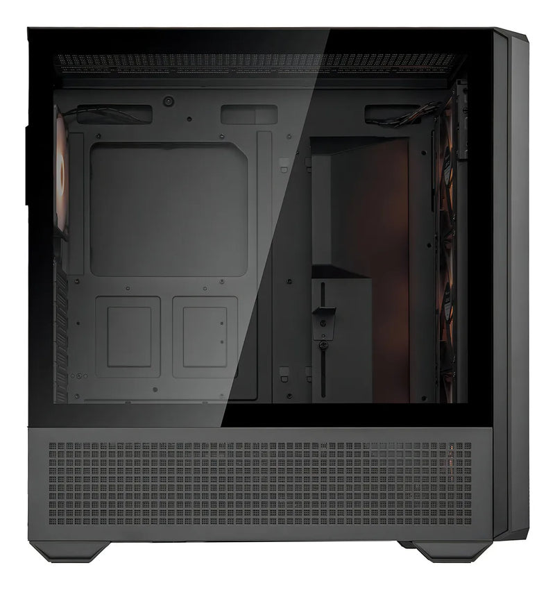 Armario para jugadores Cougar Mx600 Rgb Mesh Black Temp Glass. Completo