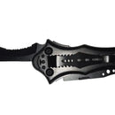 Cuchillo Navaja Táctico Supervivencia Daga Plegable Metal Negro